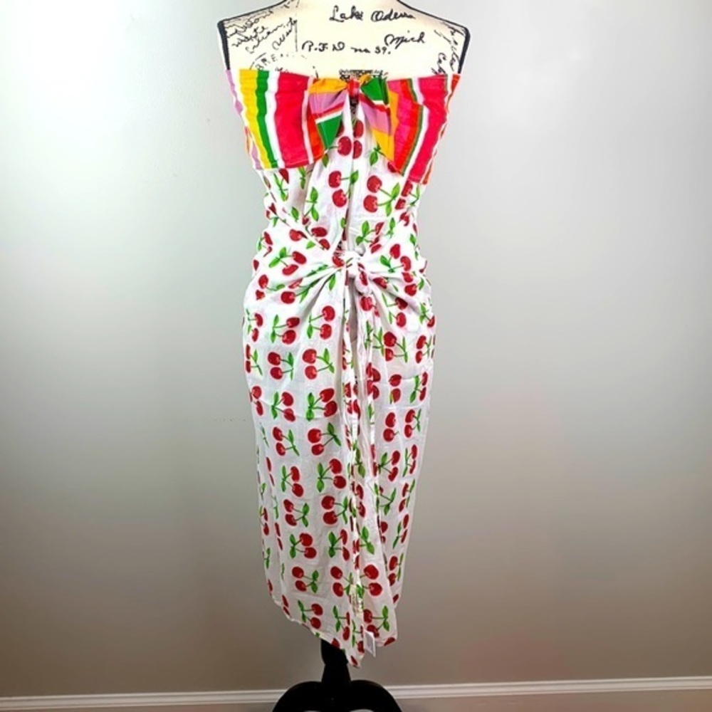 Antica Sartoria Resort Wear Cherries Cherry 100% Cotton Sarong